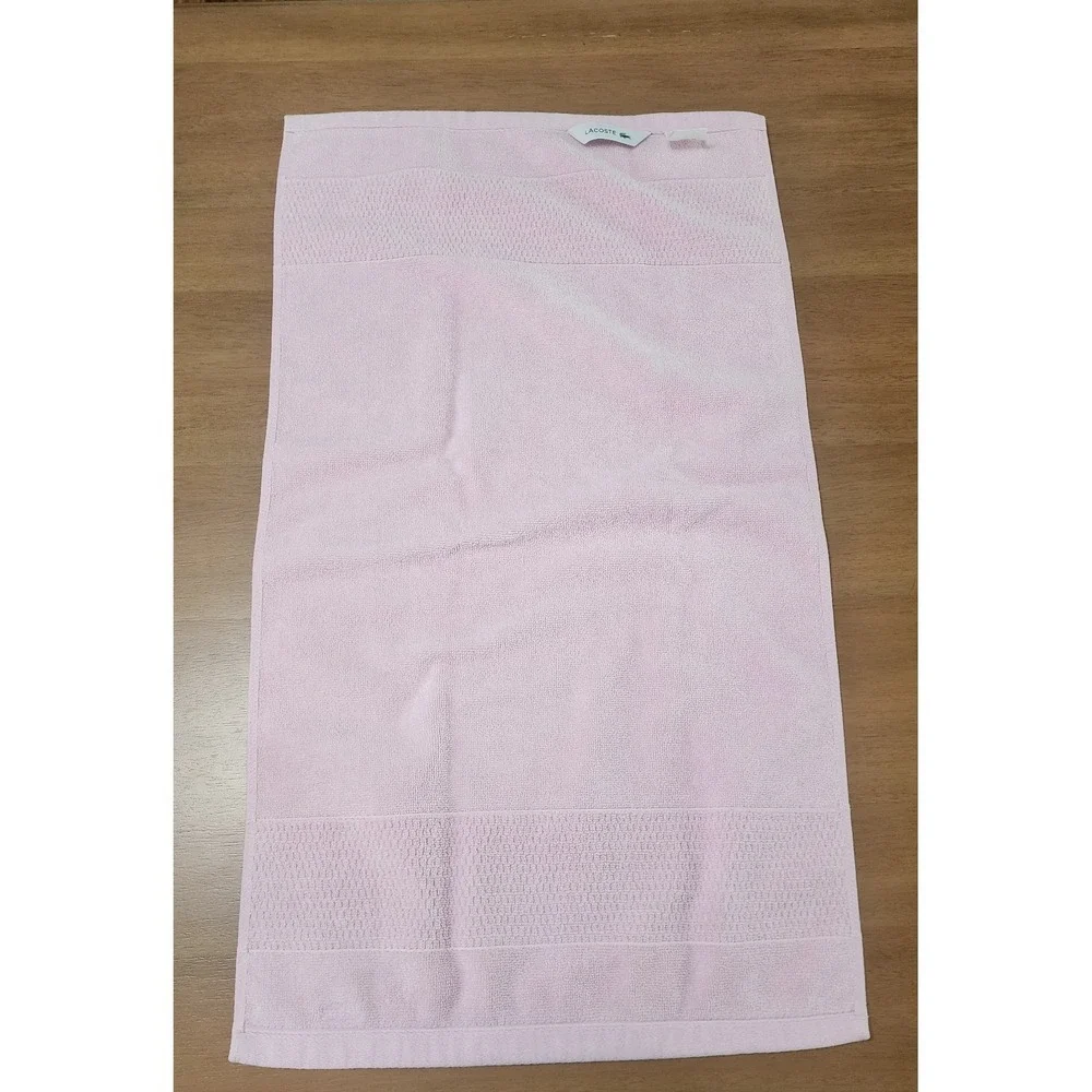 Lacoste 3 Piece Towel Set In Pink 100% Supima Cotton Bath & Hand Towel Washcloth